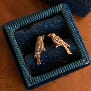 Delicate Silver Bird Earrings.